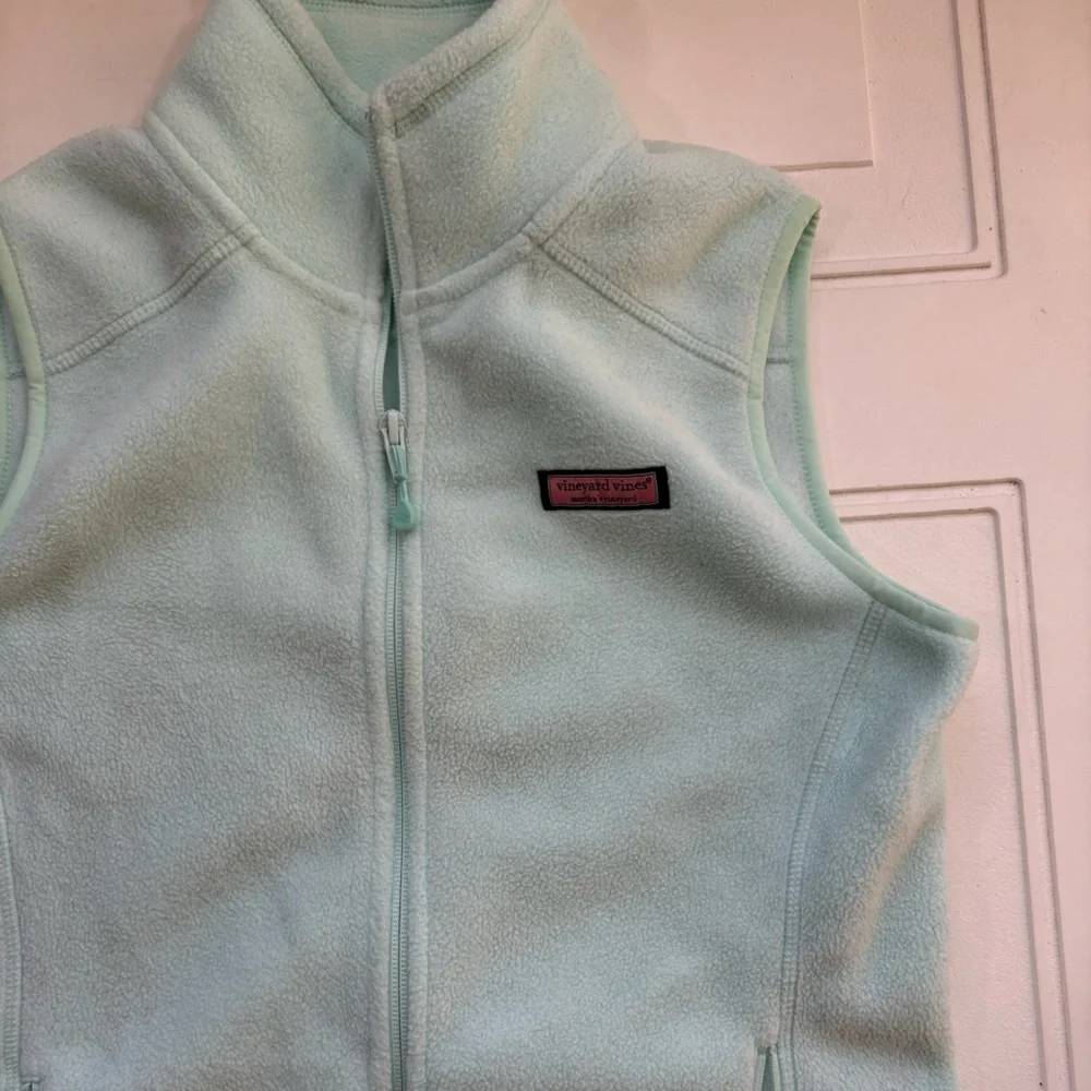 Vineyard Vines Women’s Fleece Full Zip Vest Mint Green Size XS - Picture 2 of 7
